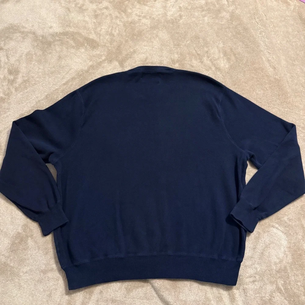 Polo Ralph Lauren Mens XXL Navy Blue Cotton Crewneck Sweater